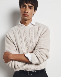 Country Road - Australian Good Earth Cotton Cable Crew Neck Knit