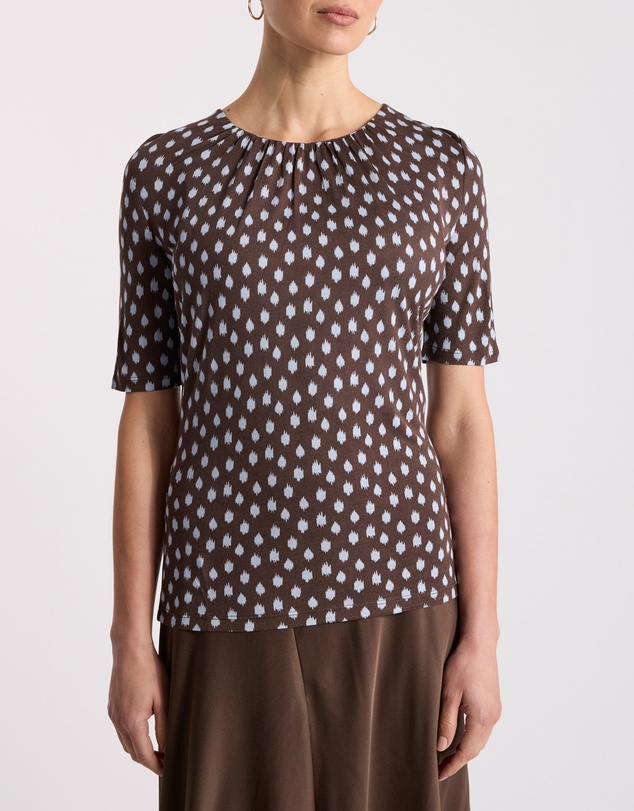 David Lawrence - Maika Pleat Front Jersey Top