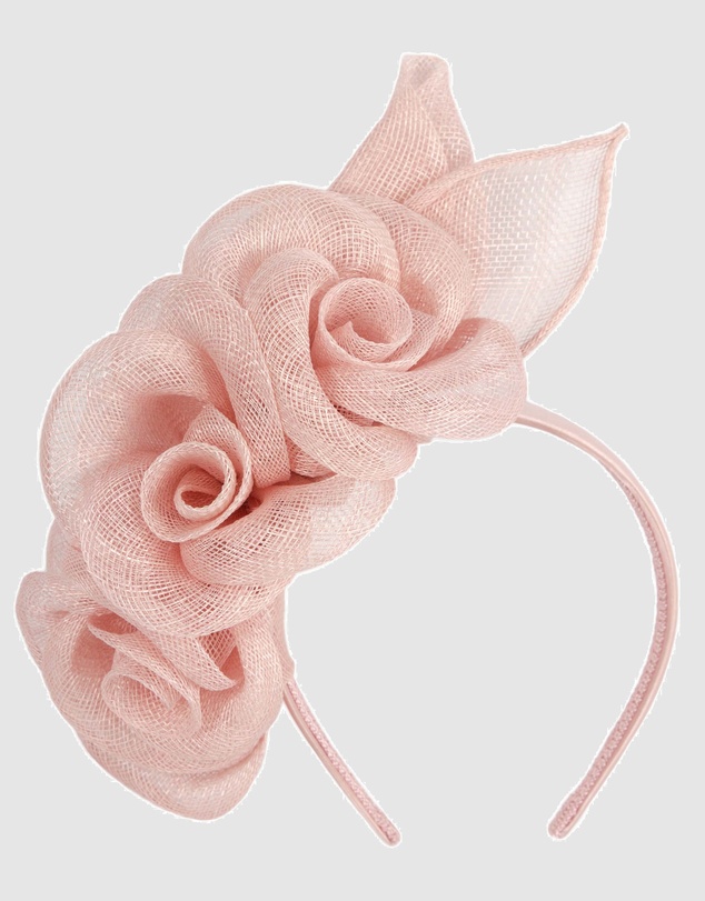 Max Alexander - Blush Flower Sinamay Fascinator Headband