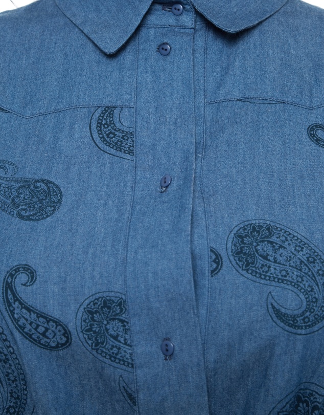 17 Sundays - Paisley Print Chambray Shirt Dress