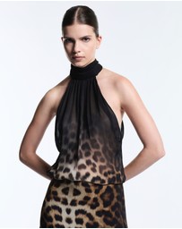 Muma World - Barbary Leopard High Neck Top