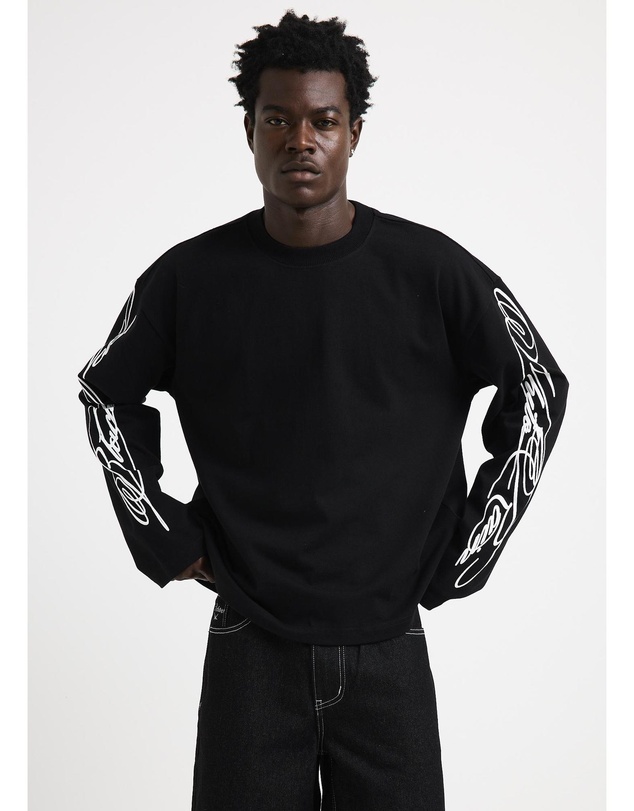 Black Noise White Rain - Control Long Sleeve Tee