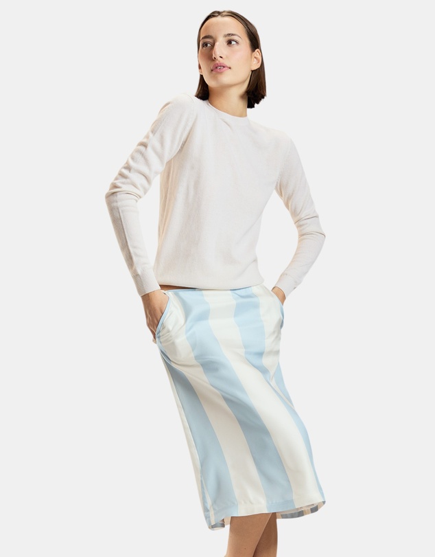 Cynthia Rowley - Stripe Collectible Silk Skirt