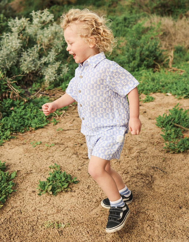 Kynd Baby - Woven Short in Blue Sunrise