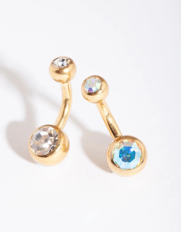 Lovisa - Gold Mini Belly Bar Pack