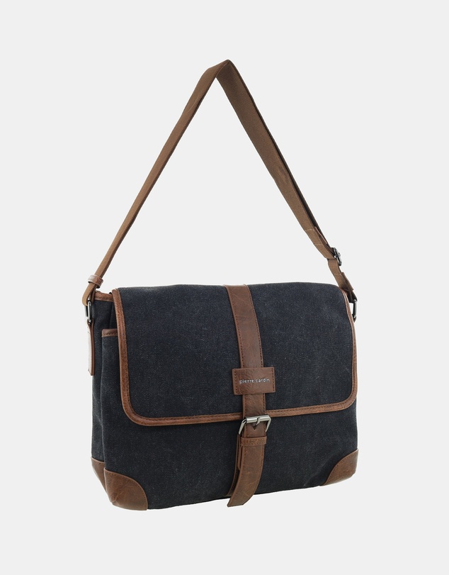 Pierre Cardin - Pierre Cardin Canvas Messenger Bag