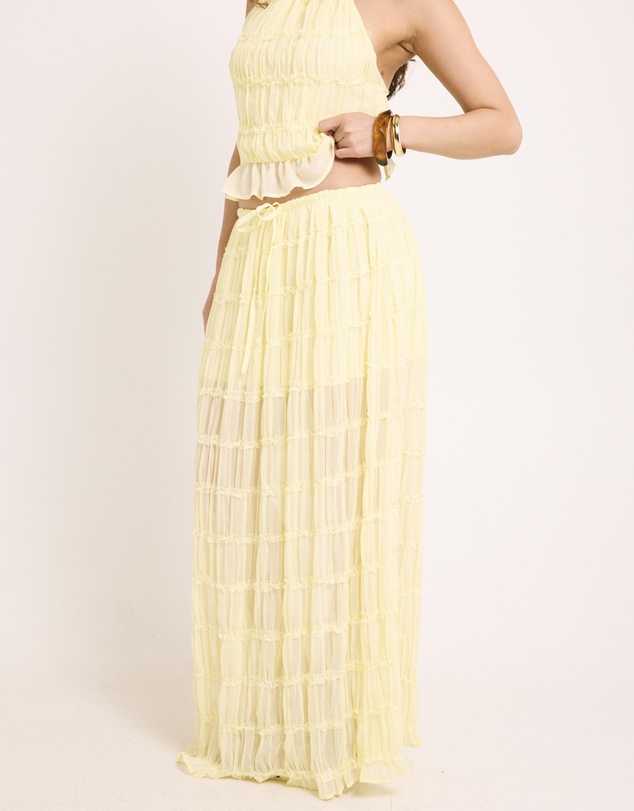 Subtitled - Alda Shirred Maxi Skirt