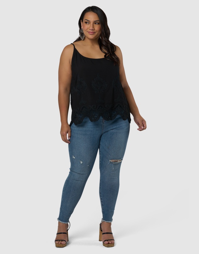 The Poetic Gypsy - Harvest Moon Embroidered Cami