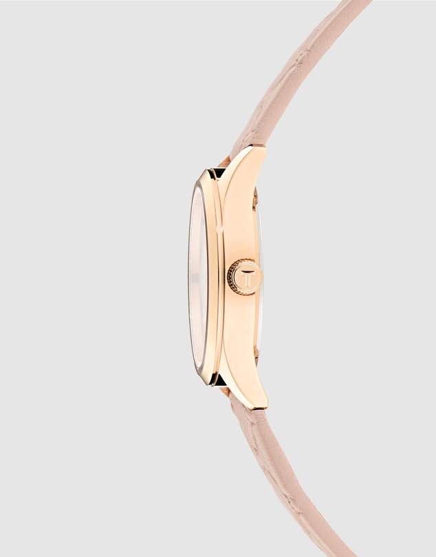 Ted Baker - Coolly Rose Gold-Tone Pink Embossed Leather Watch