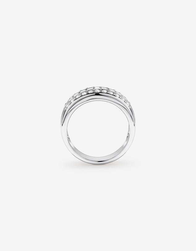 Michael Hill - Cubic Zirconia Wide Channel Set Ring in Sterling Silver