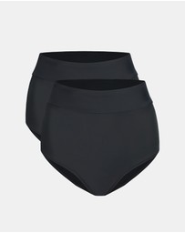 Modibodi - Swimwear Period Hi-Waist Brief Light Absorbency Black 2Pack