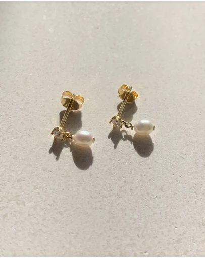 SAINT VALENTINE - Aspen Mini Drop Earrings - Gold