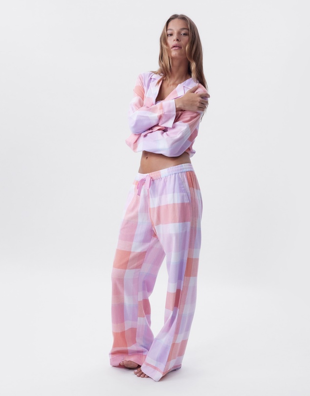 Bras N Things - Azlin Long Pant - Print Check