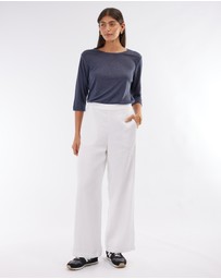 Amelius - Bronte Linen Three Quarter Jersey Top
