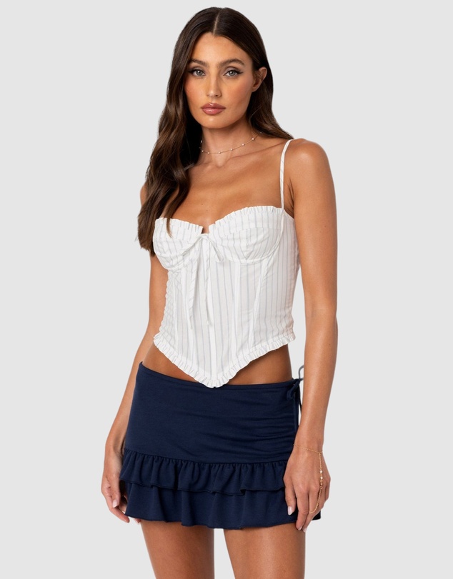 EDIKTED - Greca Striped Poplin Corset