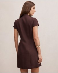 Forever New - Jessie Asymmetric Button Collar Mini Dress