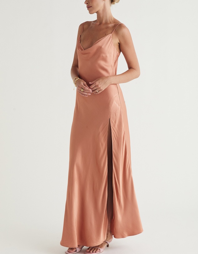 MOS The Label - Calista Cowl Neck Midi Dress