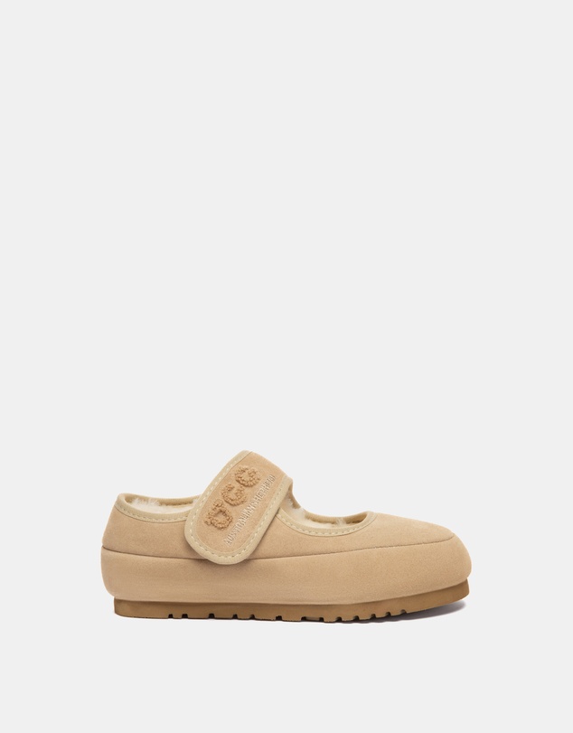 EVERAU - Australian Shepherd Ugg Velvi Kids Cow Suede Upper Loafer Oxfords Flats