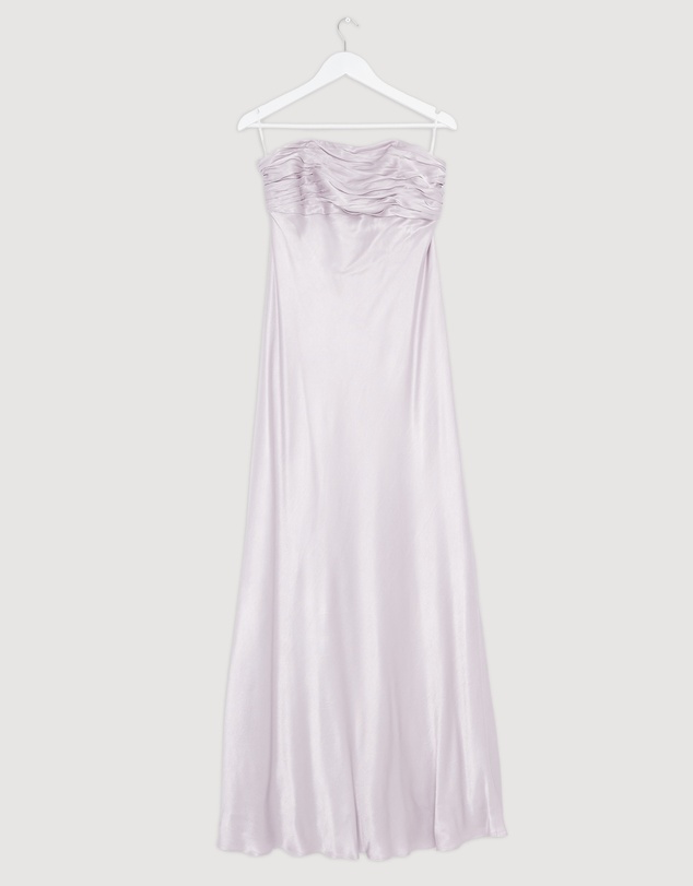 Revibe - Repaired Shona Joy La Lune Strapless Ruched Bodice Maxi Dress - AU 14