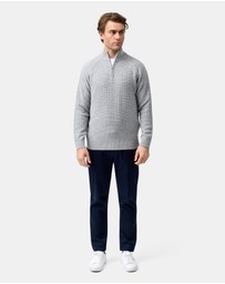 Brooksfield - Half Zipped Knit