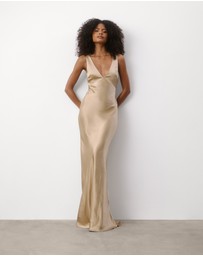 Six Stories - Twist Back Satin Bridesmaid Dress