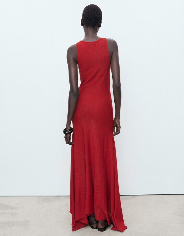 M.N.G - Asymmetrical Low-Knit Dress