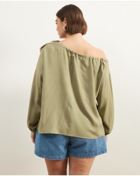 Atmos&Here Curvy - Scarlett Linen Off The Shoulder Top