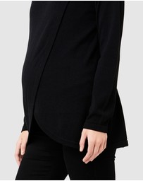 Ripe Maternity - Cowl Neck Nursing Knit