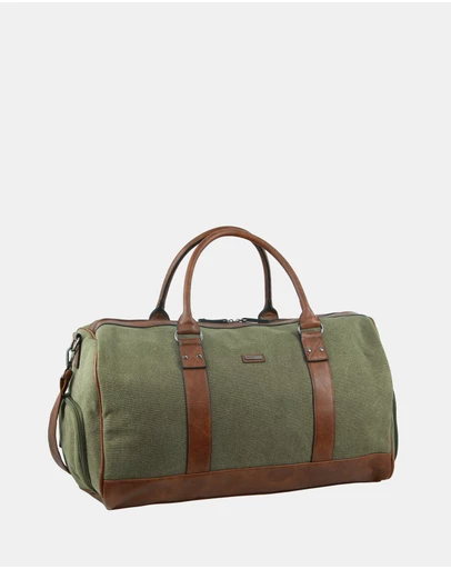 Pierre Cardin - Pierre Cardin Canvas Overnight Duffel Bag