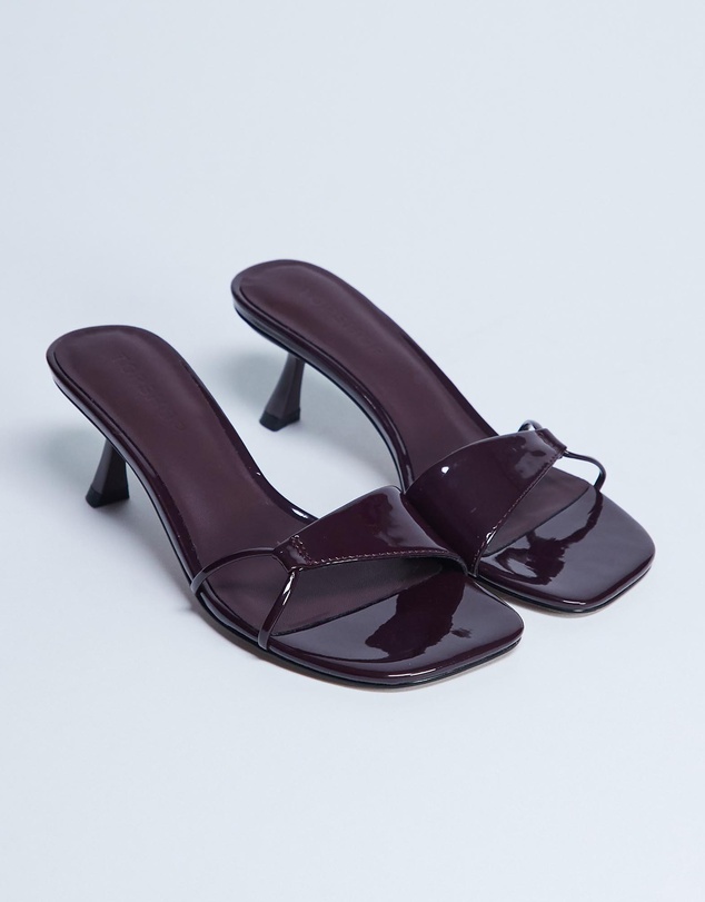 TOPSHOP - Ily Patent Heeled Mules