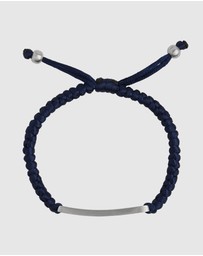 Najo - Elemental Blue Cord & Steel Bracelet