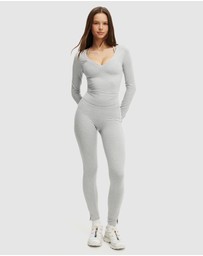 Cotton On Body Active - Ultra Soft Plunge Front LS Top