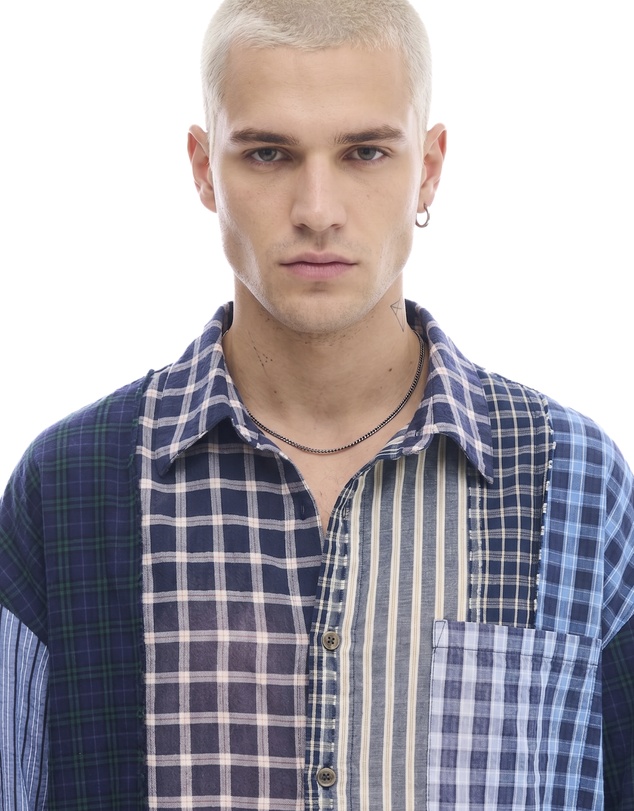 THE TALES - The Tales Patchwork Check Stripe Shirt