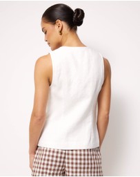AERE - Sloane Linen Tie Top