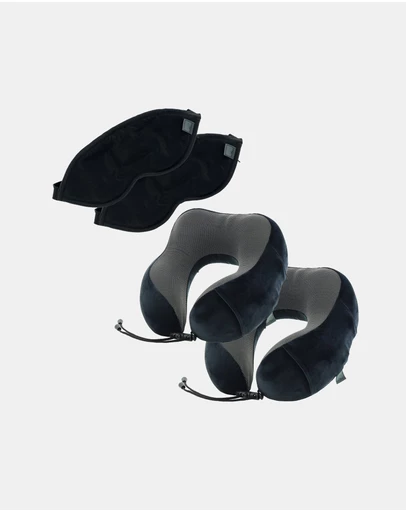 Milleni - Milleni Travel Couples Sleeping Pillows & Eye Masks Travel Pack