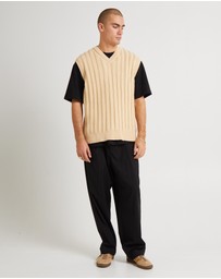 Black Noise White Rain - Lambert Knit Vest