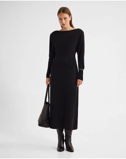 Oxford - Greta Knitted Balloon Sleeve Dress