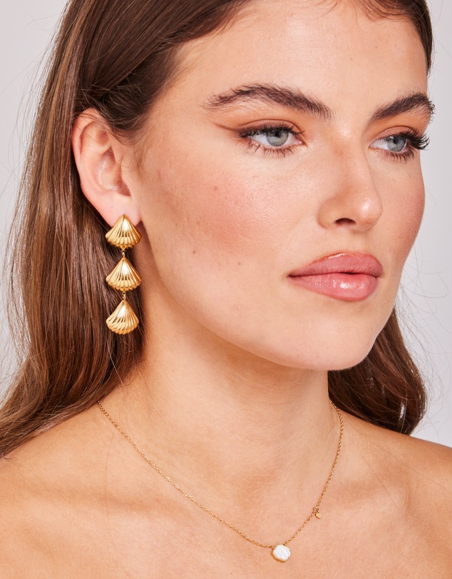 Zoe Olivia - Waterproof Shell Drop Stud Earrings