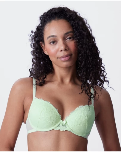 Bras N Things - Isla Push Up Bra - Light Green