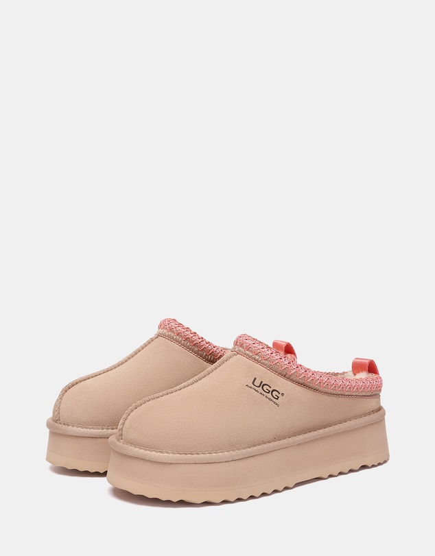 EVERAU - Australian Shepherd Ugg Tay Platform Cow Suede Upper House Shoes