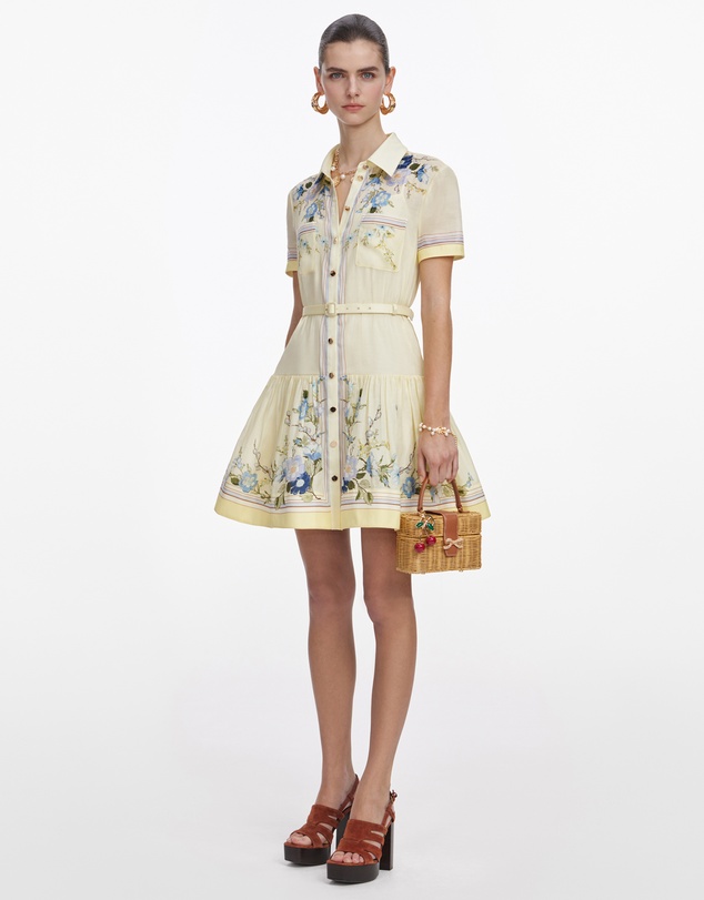 Self Portrait - Floral Organza Mini Dress