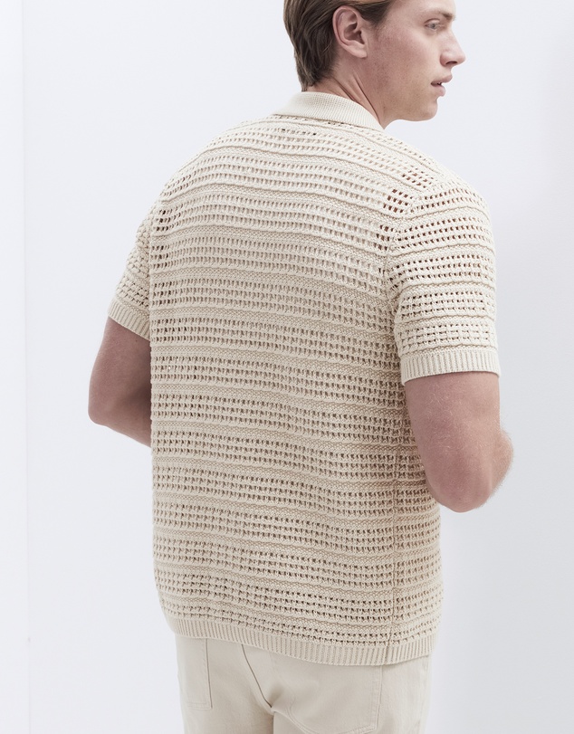 UNISON - Ladder Stitch Knit Button Thru