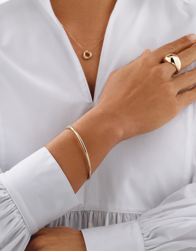 Michael Hill - 60mm Hollow Tube Bangle in 10kt Yellow Gold