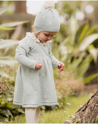 Bebe by Minihaha - Fern Organic Embroidered Knitted Dress - Babies