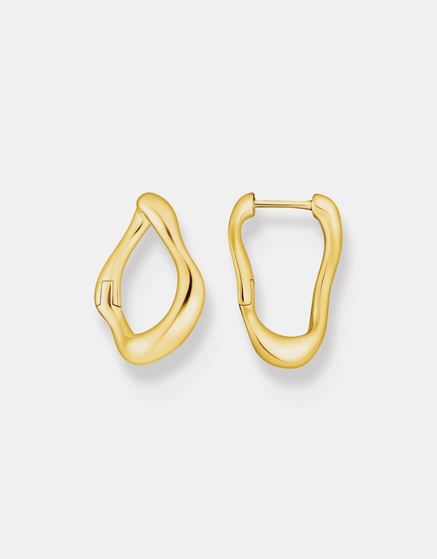 THOMAS SABO - THOMAS SABO Small Wavy Hoop Earrings in Gold