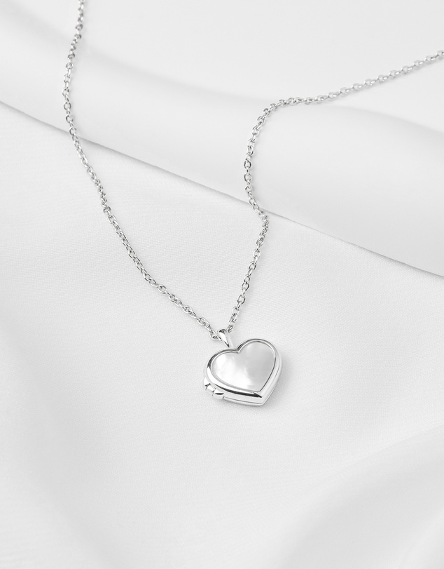 Wanderlust + Co - Heart Pearl Locket Necklace