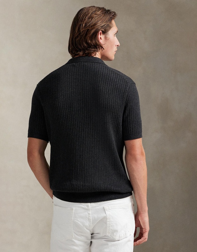 Polo Ralph Lauren - Rib-Knit Cotton Johnny-Collar Sweater
