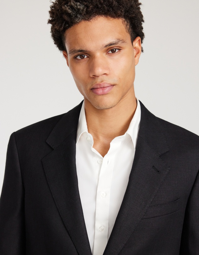 Calibre - Linen Wool Hopsack Blazer Black
