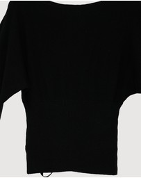 Revibe - Repaired Minima Esenciales Oriel Off Shoulder Knit Top - AU 8
