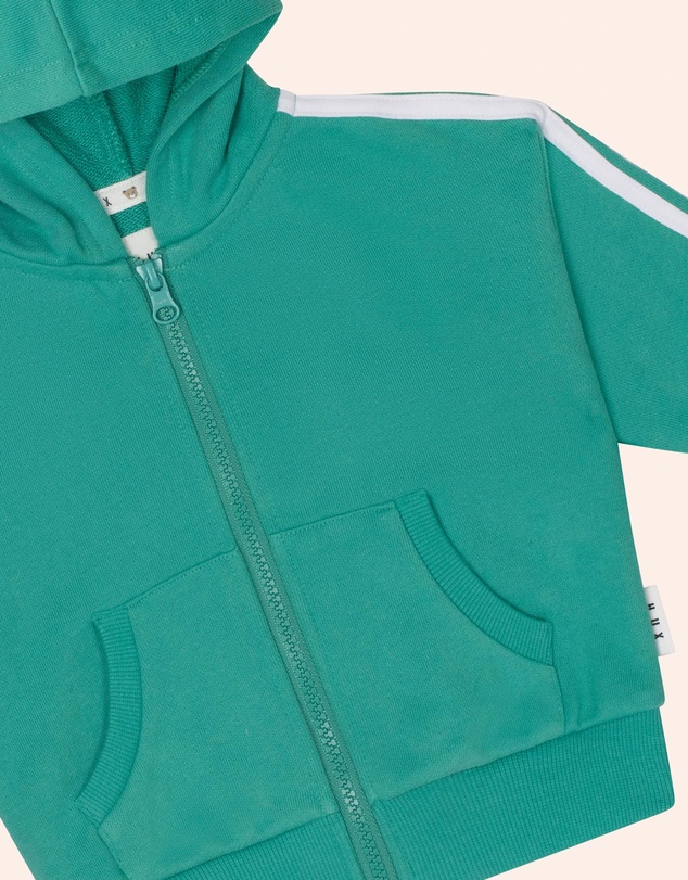 Huxbaby - Heritage Green Sports Zip Through - Babies-Kids